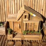 Wooden garden deco